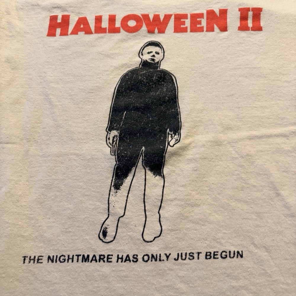 Halloween II Michael Myers Vintage Style Horror Movie Tee Mens M Graphic Shirt - Picture 4 of 7